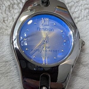 Armitron Women's Blue/Gold Face Stainless steel Water Resistant Watch
